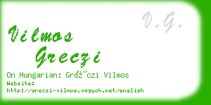 vilmos greczi business card